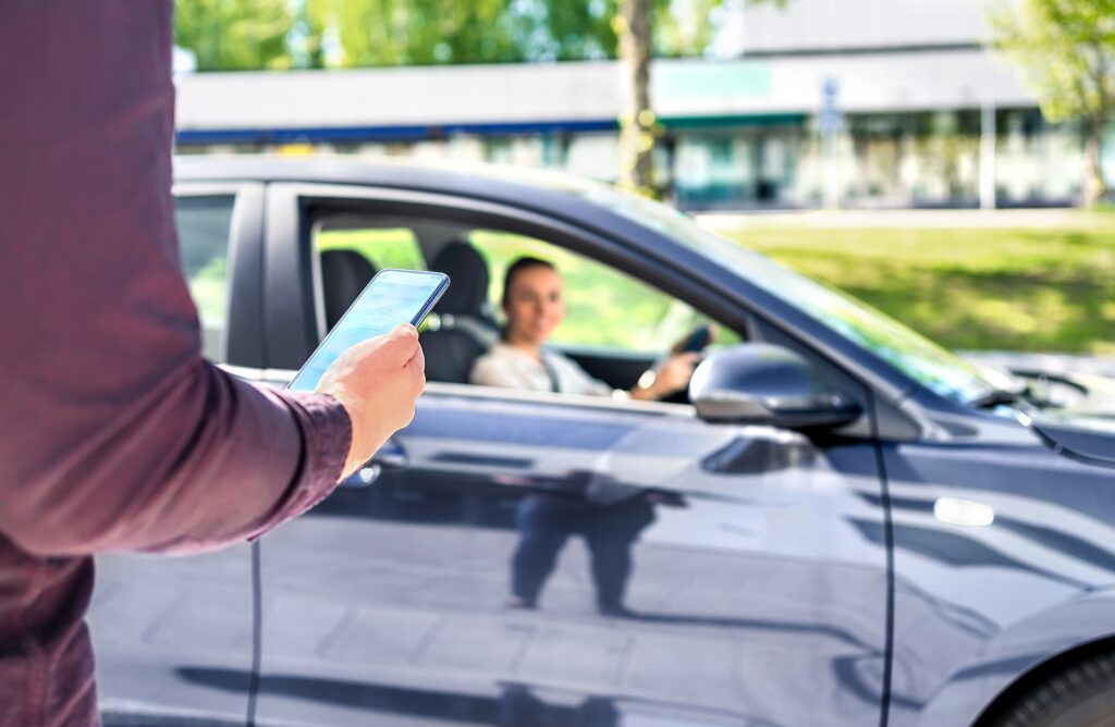 phone app for cab or car